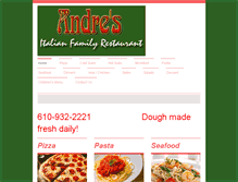 Tablet Screenshot of andres-pizza.com